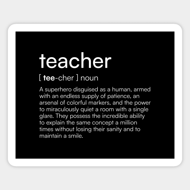 Teacher definition Magnet by Merchgard